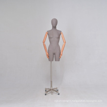 ladies dress form mannequin with wooden arms